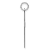 Sterling Silver Rhodium-plated Laser Designed Cross Pendant - QX-D6AB682A-7581