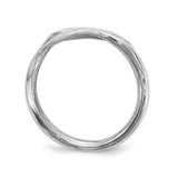 Sterling Silver Rhodium-plated Leaf Ring - QR-92A013F1-9635