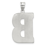 Sterling Silver Rhodium-plated Letter B Initial Pendant - QC-B1945E3B-6909