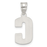 Sterling Silver Rhodium-plated Letter C Initial Pendant - QC-7D4955E6-4854