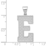 Sterling Silver Rhodium-plated Letter E Initial Pendant - QC-F5757AA6-3569