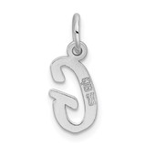 Sterling Silver Rhodium-plated Letter G Initial Charm - QC-AE9DF4DE-3536