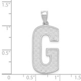 Sterling Silver Rhodium-plated Letter G Initial Pendant - QC-C6893F70-7382