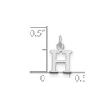 Sterling Silver Rhodium-plated Letter H Initial Charm - XN-2974108A-4359