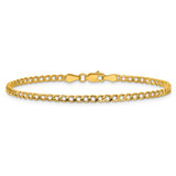 14K 7 inch 2.85mm Semi-Solid Curb with Lobster Clasp Bracelet
