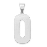Sterling Silver Rhodium-plated Letter O Initial Pendant - QC-E8865243-8455