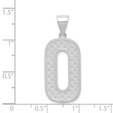 Sterling Silver Rhodium-plated Letter O Initial Pendant - QC-E8865243-8455