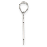 Sterling Silver Rhodium-plated Letter Q Initial Pendant