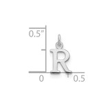 Sterling Silver Rhodium-plated Letter R Initial Charm - XN-35587F6F-3988