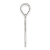 Sterling Silver Rhodium-plated Letter X Initial Pendant
