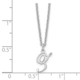 Sterling Silver Rhodium-plated Letter Z Initial Necklace