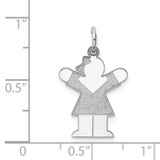 Sterling Silver Rhodium-plated Love Kid Charm - XK-38513753-8278