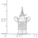 Sterling Silver Rhodium-plated Love Kid Charm - XK-ACADA96F-6721