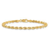 14K 7 inch 3.5mm Diamond-cut Rope with Lobster Clasp Chain