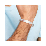 Sterling Silver Rhodium-plated Medical ID Curb Link Bracelet - XS-415251EC-1889