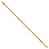 14K 7 inch 3.75mm Diamond-cut Rope with Lobster Clasp Chain