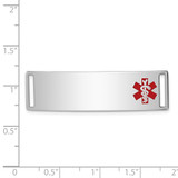 Sterling Silver Rhodium-plated Medical ID Plate - XS-8334EE68-9967