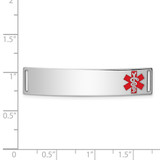 Sterling Silver Rhodium-plated Medical ID Plate - XS-CDB8296D-8346