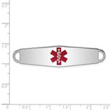 Sterling Silver Rhodium-plated Medical ID Plate - XS-E2BE58EF-6220