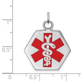 Sterling Silver Rhodium-plated Medical Jewelry Pendant - XS-44E7FF01-5408