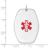 Sterling Silver Rhodium-plated Medical Jewelry Pendant - XS-D01EBD30-4121