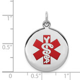 Sterling Silver Rhodium-plated Medical Jewelry Pendant - XS-F0A93169-6054