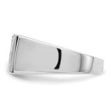 Sterling Silver Rhodium-plated Men's CZ and Onyx Ring - QR-84CA61A1-6847
