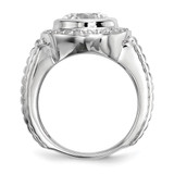 Sterling Silver Rhodium-plated Mens CZ Ring - QR-23CE79E1-3298