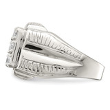 Sterling Silver Rhodium-plated Men's CZ Ring - QR-66EA1DC3-1552