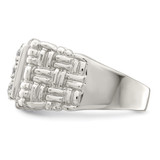 Sterling Silver Rhodium-plated Men's CZ Ring - QR-AA26039D-5116
