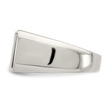 Sterling Silver Rhodium-plated Men's Onyx Ring - QR-967B3B41-3473