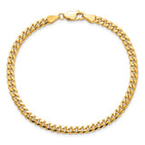 14K 7 inch 4.25mm Solid Miami Cuban Link with Lobster Clasp Bracelet