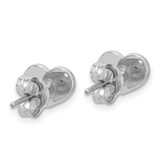 Sterling Silver Rhodium-plated Mother of Pearl Heart Post Earrings - QE-D91E7235-3369