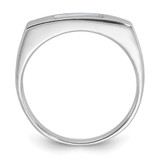 Sterling Silver Rhodium-plated Mother of Pearl Inlay Ring - QR-EFD4377A-5379