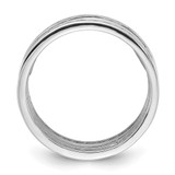 Sterling Silver Rhodium-plated Multi Color CZ 3 Band Set - QR-5F5CC47B-8037