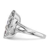 Sterling Silver Rhodium-plated Multi Gemstone Ring - QR-50CDB796-4298