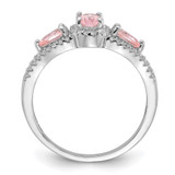 Sterling Silver Rhodium-plated Nano Crystal and CZ Ring - QR-84430CCE-4069