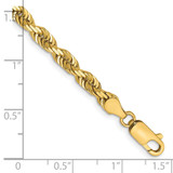14K 7 Inch 4.5mm Diamond-cut Quadruple Rope Lobster Clasp Chain