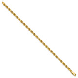 14K 7 inch 4mm Diamond-cut Rope with Lobster Clasp Chain