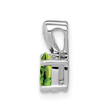 Sterling Silver Rhodium-plated Peridot Pendant - QB-FD9122AA-8596