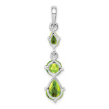 Sterling Silver Rhodium-plated Peridot Pendant - QP-AE94FC18-7318