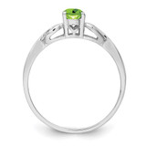 Sterling Silver Rhodium-plated Peridot Ring - QB-E4D23952-1588