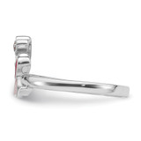 Sterling Silver Rhodium-plated Pink Enamel & CZ Elephant Children's Ring - QR-2B828C6A-8734