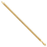 14K 7 inch 5mm Solid Miami Cuban Link with Lobster Clasp Bracelet