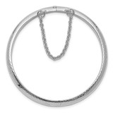 Sterling Silver Rhodium-plated Polished & Diamond-cut 4mm with Safety Clasp Hinged Children's Bangle - QB-7639C8E4-8798