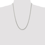 Sterling Silver Rhodium-plated Polished 2.9mm Domed Curb Chain - QD-21E55225-4592