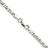 Sterling Silver Rhodium-plated Polished 2.9mm Domed Curb Chain - QD-8B77A4BF-1927
