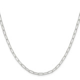Sterling Silver Rhodium-plated Polished 2.9mm Elongated Cable Chain - QP-86AF57A1-9779