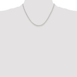 Sterling Silver Rhodium-plated Polished 2.9mm Elongated Cable Chain - QP-B66BEFF1-5192