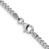 Sterling Silver Rhodium-plated Polished 3.15mm Curb Chain - QF-96AEE1FD-1012